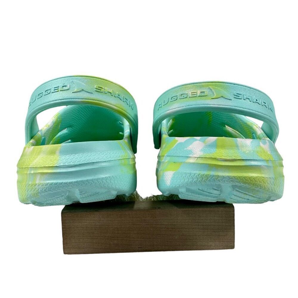 Rugged Shark Tie-die Green EVA Clogs Women’s Size 8 - Picture 6 of 9